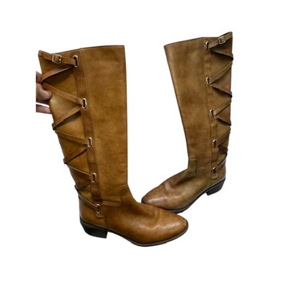 "BCBGENERATION" Knee High ,Full Zip Boots, Strappy Design, SZ 7.5, FINAL SALE!! - Picture 2 of 11